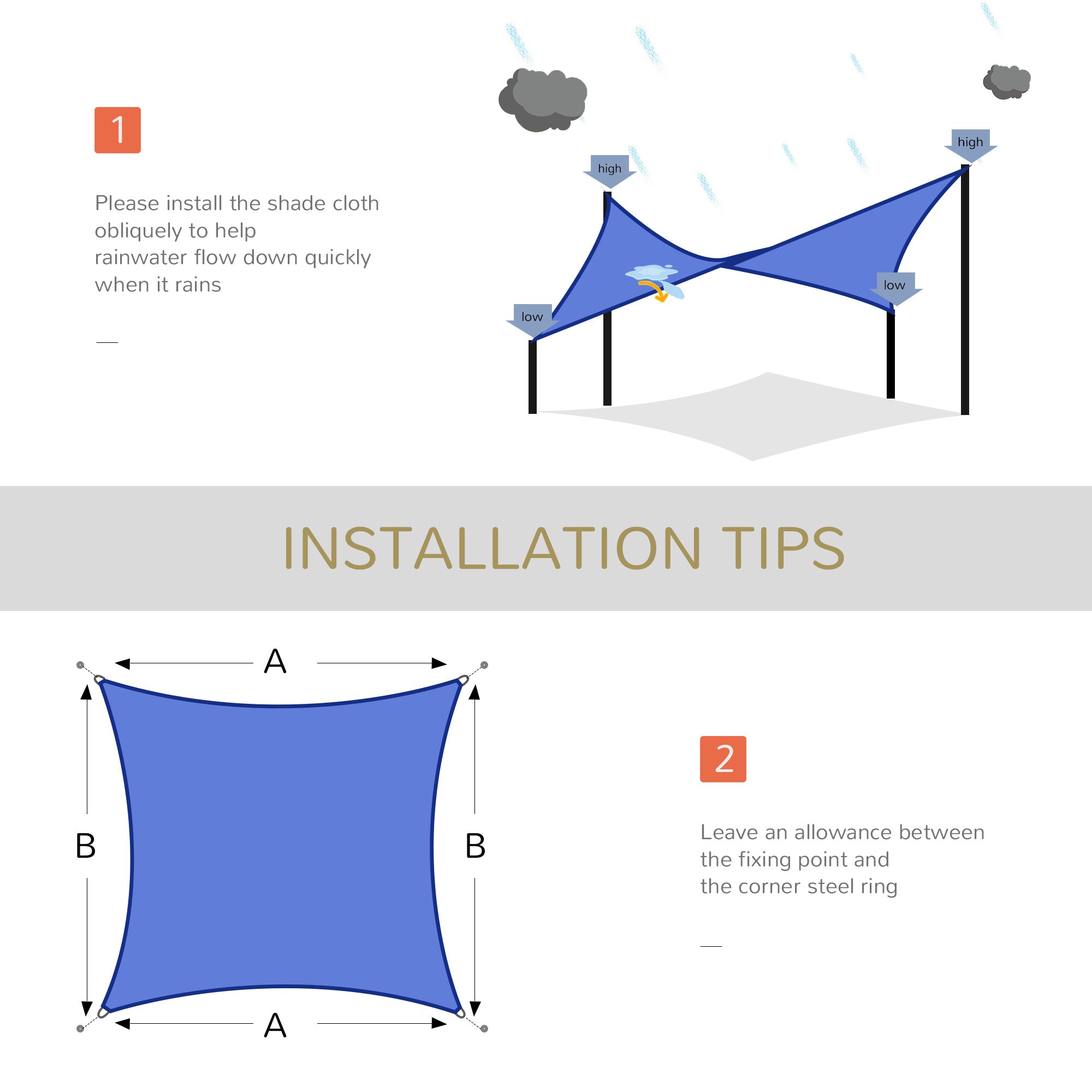 Outsunny Shaded Sanctuary: Rectangle 20'x16' Sun Shade Sail Top Cover Fabric for Outdoor Shelter, Garden, Blue with Carrying Bag 