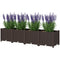 Outsunny Plastic Raised Garden Bed, Outdoor Planter Box with Drainage Holes for Patio, Balcony, 63