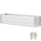 Outsunny Galvanized Raised Garden Bed, Elevated Large Metal Planter Box w/ Install Gloves for Backyard, Patio to Grow Vegetables, Herbs, and Flowers, Silver