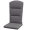 Outsunny Adirondack Patio Chair Cushion Replacement with Back and Ties Grey