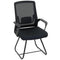 Desk Chair, Desk Chair No Wheels with Mesh Back, Lumbar Support, Metal Base for Reception, Conference