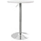 HOMCOM Swivel Simplicity: Adjustable High Top Bar Table, White Round Steel Base Bistro Style for 2 People