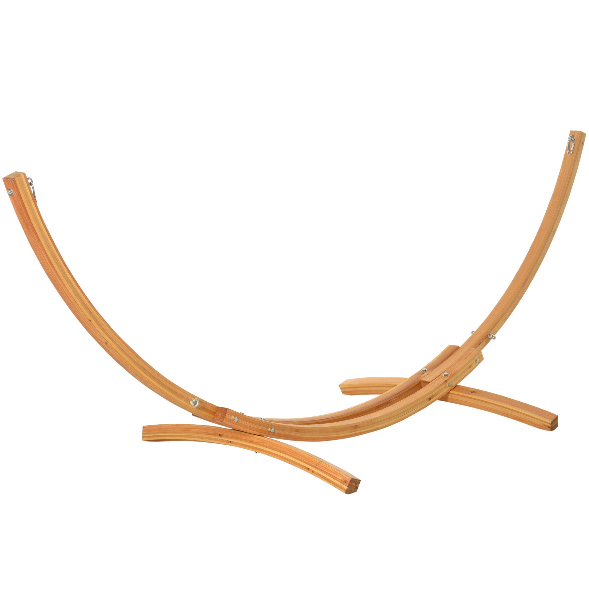 Outsunny 11' Wooden Hammock Stand: Universal Curved Arc Design for Garden, Picnic, Camp Accessories, 264lbs Capacity 