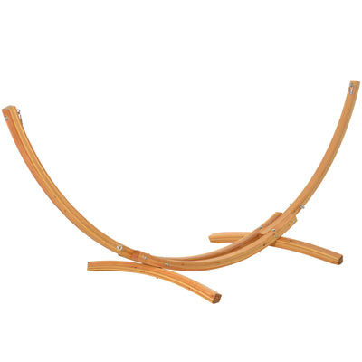 Outsunny 11' Wooden Hammock Stand: Universal Curved Arc Design for Garden, Picnic, Camp Accessories, 264lbs Capacity 