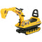 Qaba Kids Ride-on Excavator with Digger, Pretend Play Construction Truck with Under Seat Storage, Realistic Sound, Treaded Wheels, No Power Design