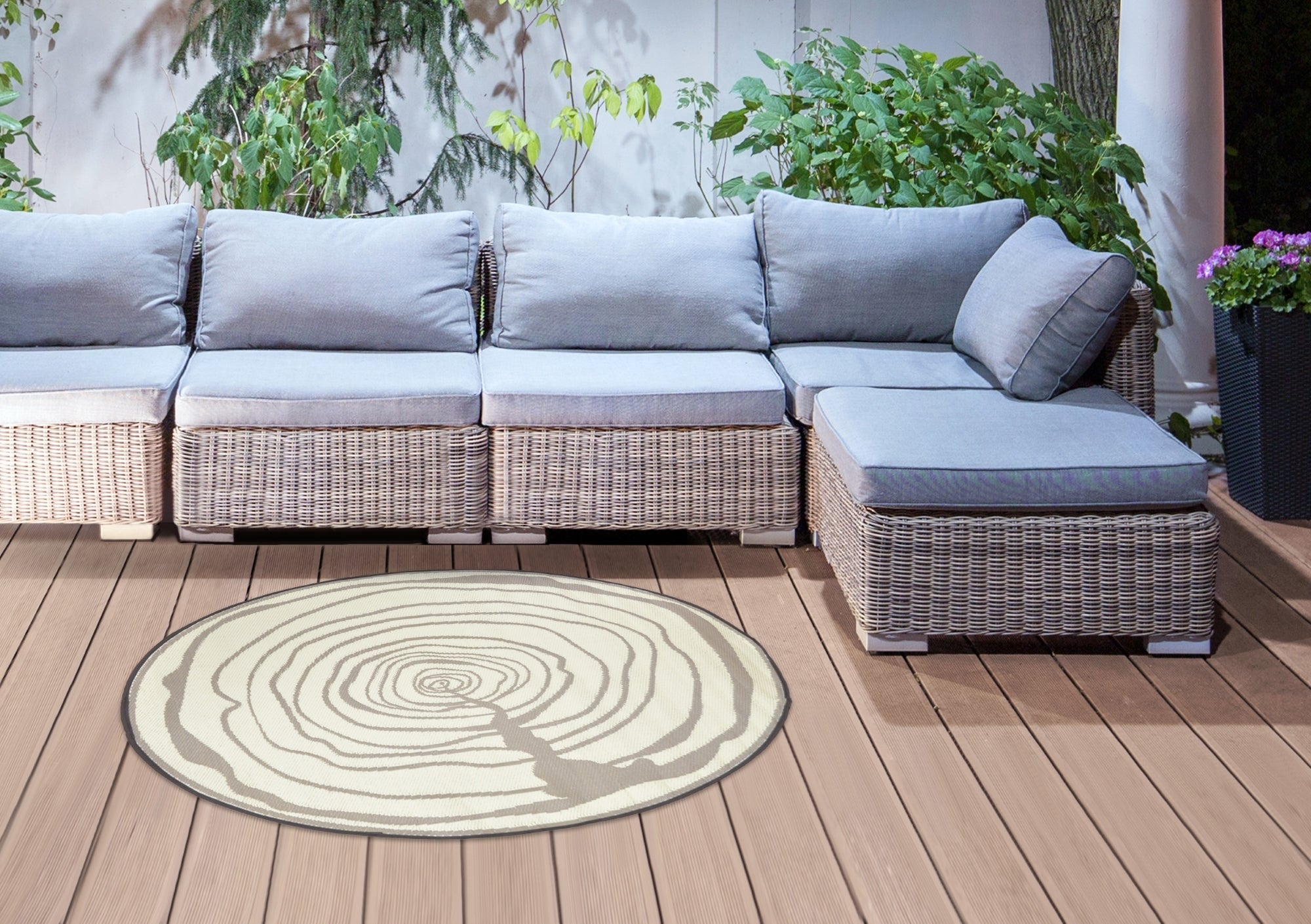 Outdoor Round Wood Carpet 