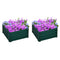 Outsunny 2' x 2' Raised Garden Bed 2-Pieces with Color Steel Frame for Vegetables Flowers Herbs Green