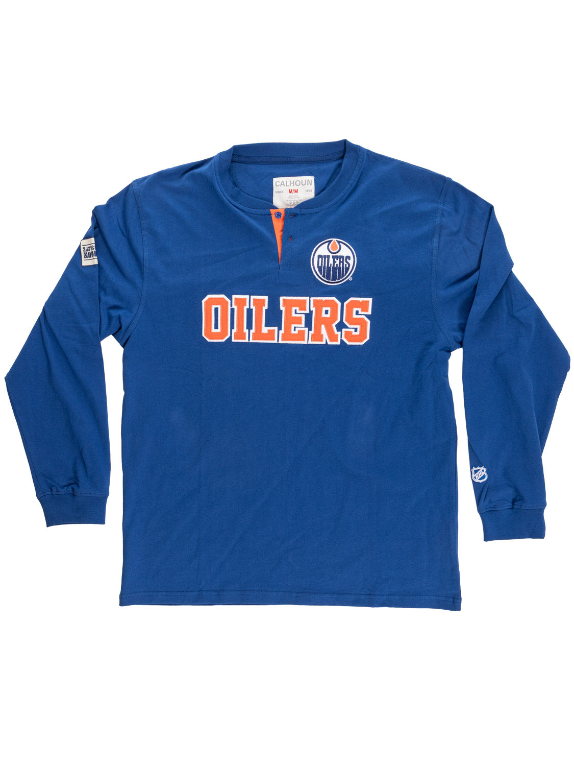 Edmonton Oilers Long Sleeve Henley- Presale 