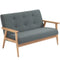 HOMCOM Upholstered 2-Seater Sofa 45