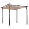 Outsunny 10' Modern Square Outdoor Pergola Gazebo - Retractable Sun Shade for Deck, Lawn & Patio BBQ Shelter