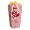 Open Top Popcorn Boxes 0.75 oz – Case of 500 | Classic Red & White Stripe Square-Bottom Boxes
