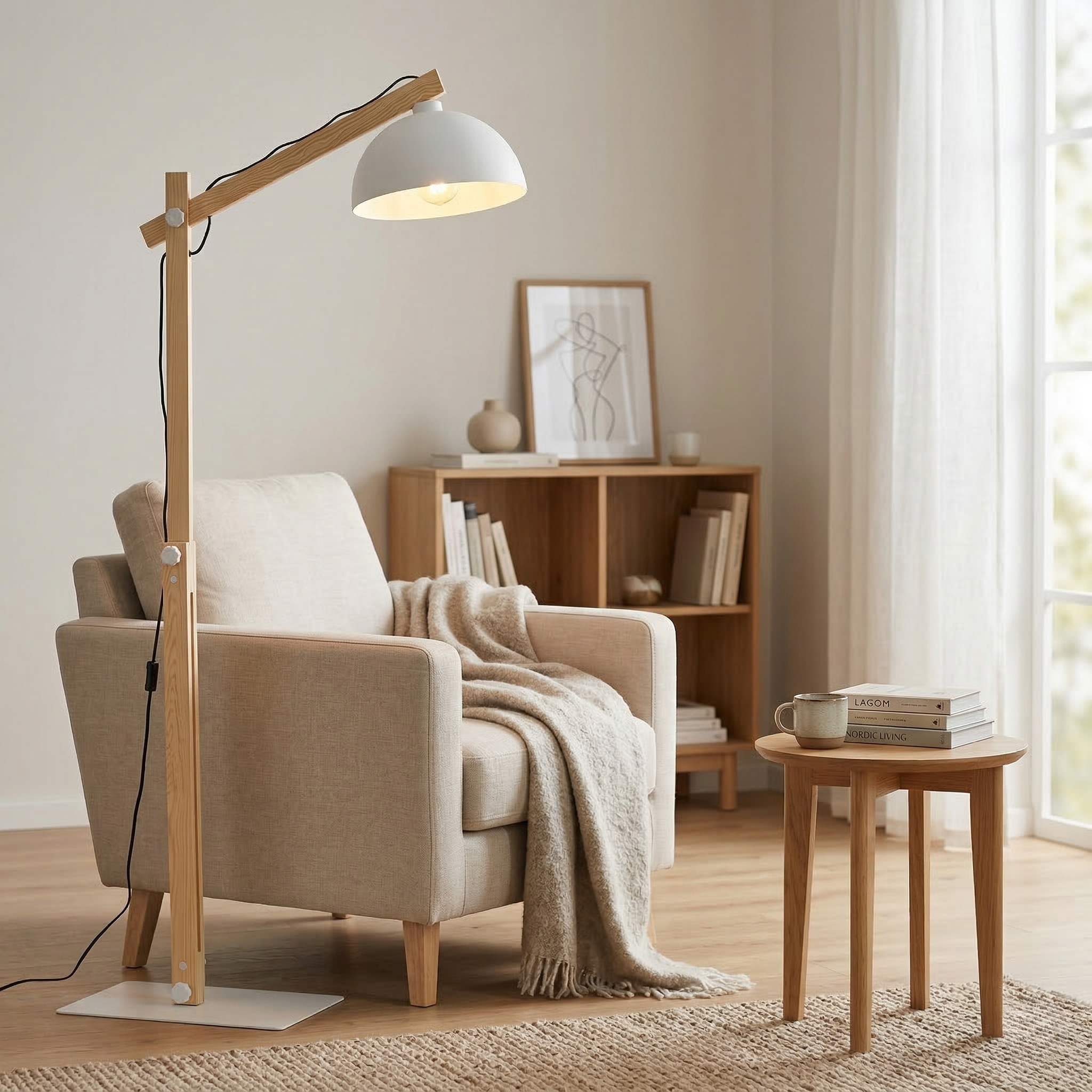OSLO White Scandinavian Floor Lamp
