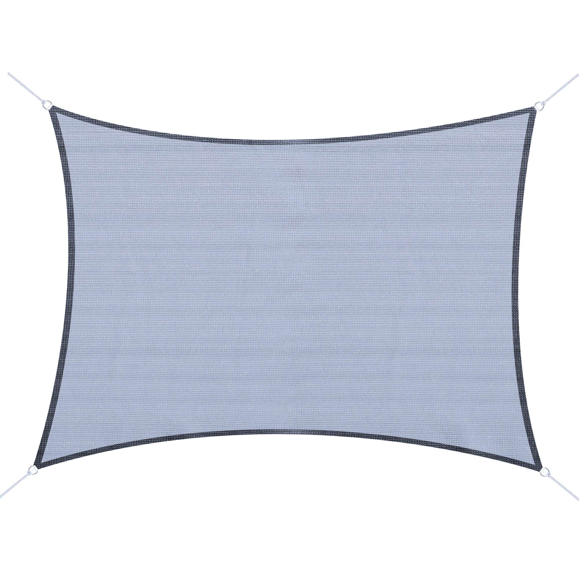 Outsunny Rectangular Sun Shade Sail: 10'x13' UV Protector Outdoor Patio Canopy with Carry Bag, Grey 