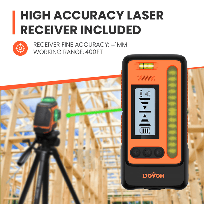 Outdoor Laser Level with Receiver- Dovoh H3-360G-KIT