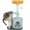 Cat Tree for Indoor Cats, 31.5 inch Cat Tower with Plush Perch, Platform, Condo, Scratching Post and Toy Ball, Blue