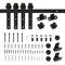 HOMCOM 6.6FT Mini Barn Door Hardware Kit, Sliding Barn Door Cabinet Hardware Kit for 19.5