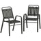 Stackable Outdoor Dining Chairs Set of 2, for Patio, Balcony, Deck, Garden, Black