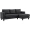 L Shaped Couch, L Shape Sofa with Chaise Lounge and Spring Cushion for Living Room, Bedroom, Grey