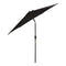 Outsunny Aluminum Patio Shelter: 8.9' Round Tilting Canopy Umbrella with 6 Ribs, Crank Handle Black