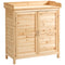 Wood Garden Shed, Compact Outdoor Storage Cabinet Potting Shed with Inner Shelf and Double Doors for Backyard, Natural