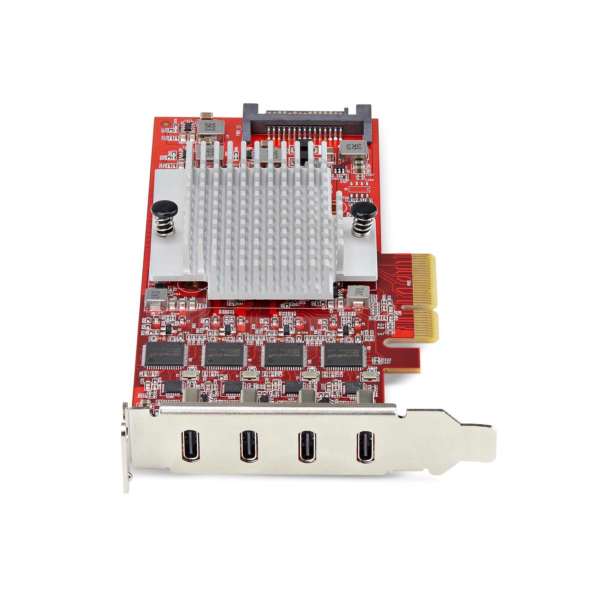 4-Port USB Type-C PCIe Card, USB 3.2 10Gbps, USB-C PCI Express Expansion Card, 4x Independent USB Controllers, Windows/Linux/macOS, TAA-Compliant 