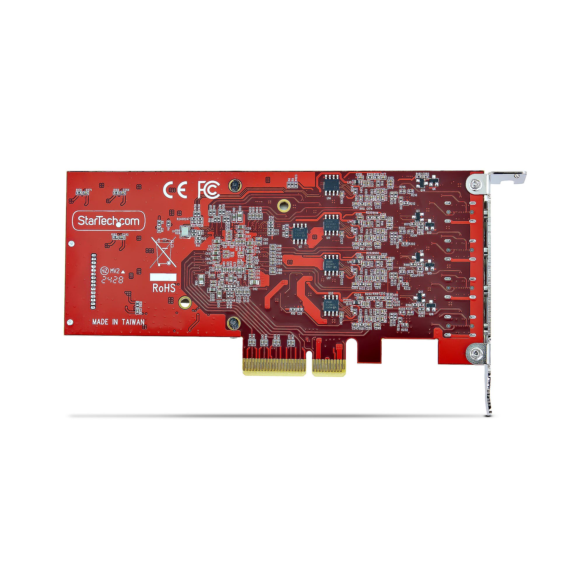 4-Port USB Type-C PCIe Card, USB 3.2 10Gbps, USB-C PCI Express Expansion Card, 4x Independent USB Controllers, Windows/Linux/macOS, TAA-Compliant 
