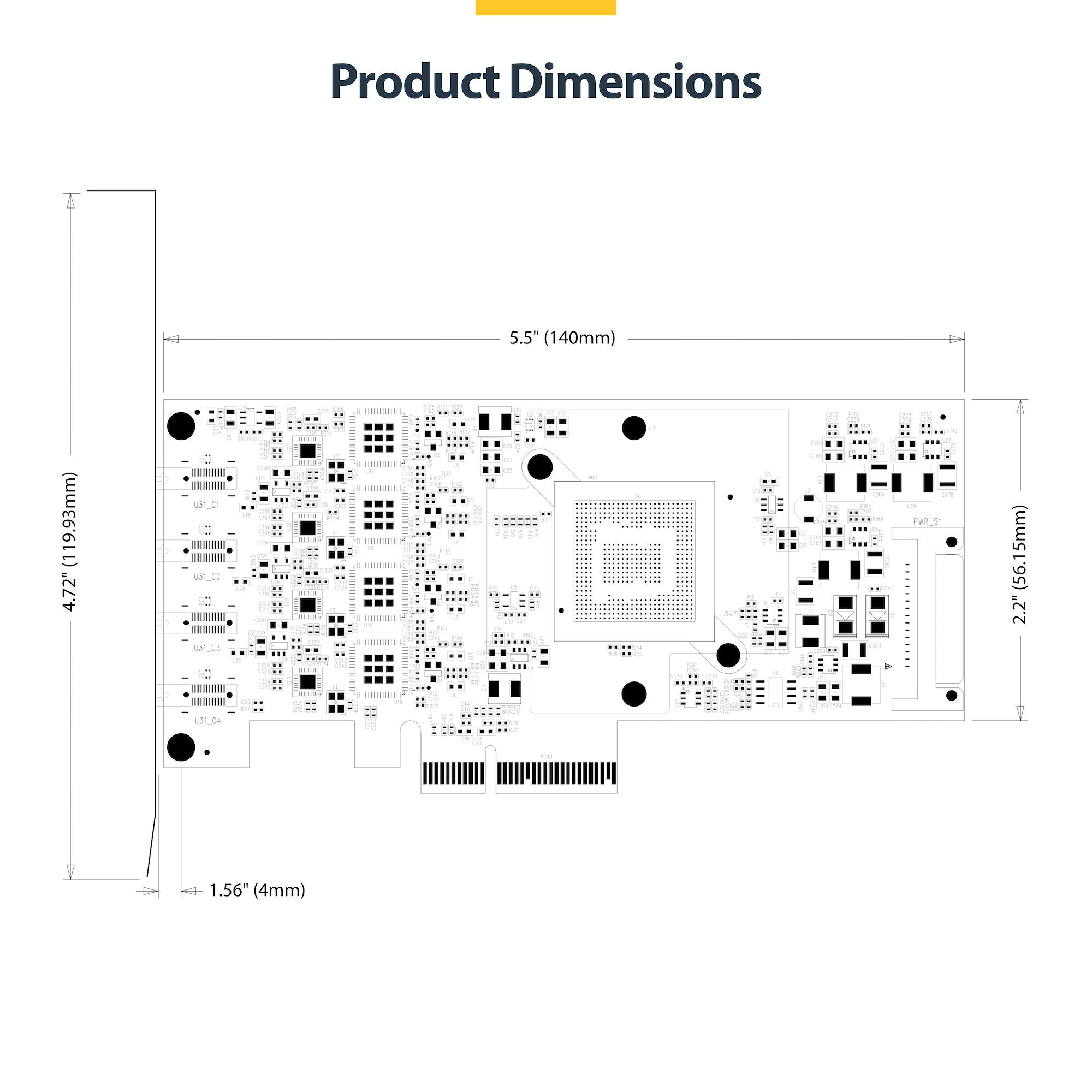 4-Port USB Type-C PCIe Card, USB 3.2 10Gbps, USB-C PCI Express Expansion Card, 4x Independent USB Controllers, Windows/Linux/macOS, TAA-Compliant 