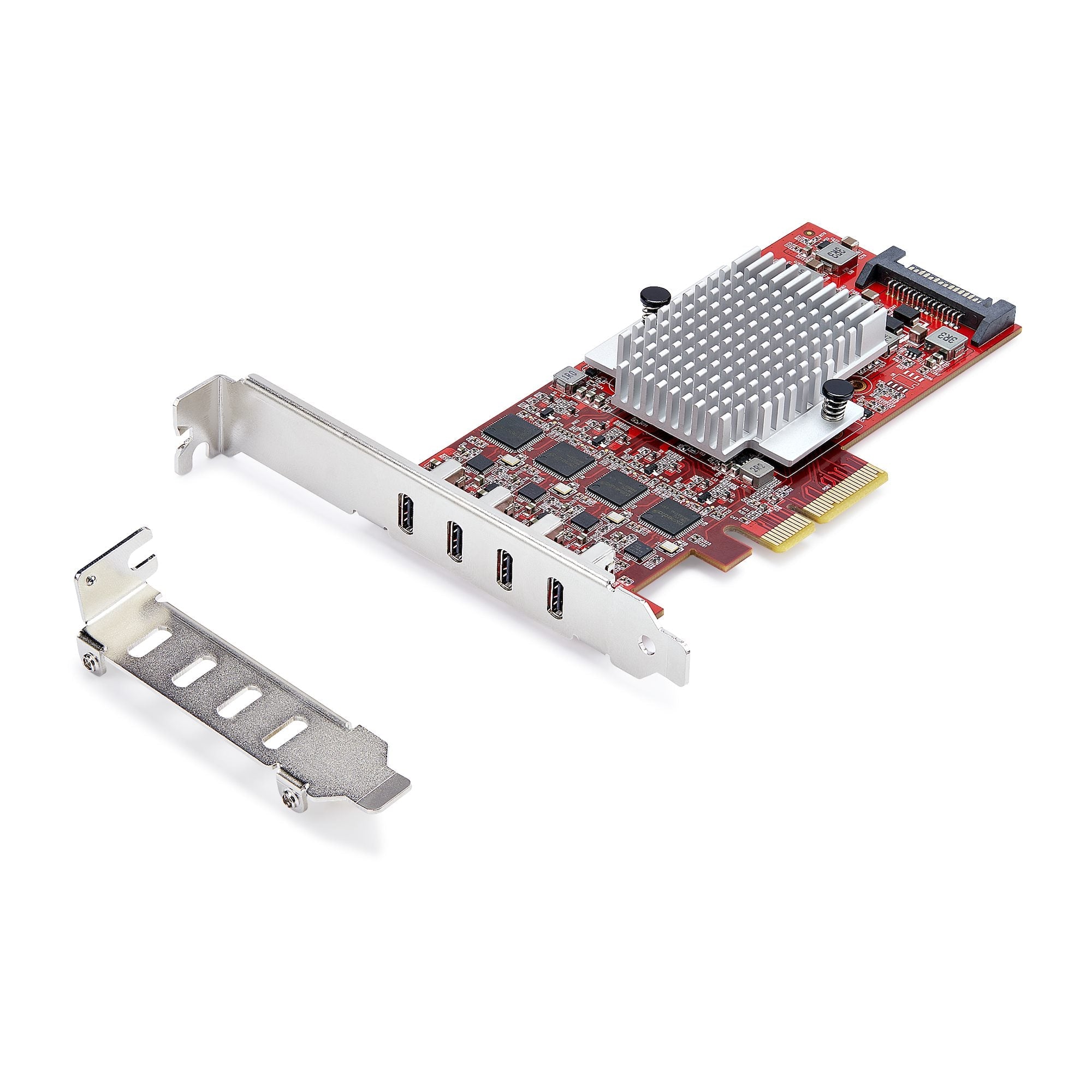 4-Port USB Type-C PCIe Card, USB 3.2 10Gbps, USB-C PCI Express Expansion Card, 4x Independent USB Controllers, Windows/Linux/macOS, TAA-Compliant 
