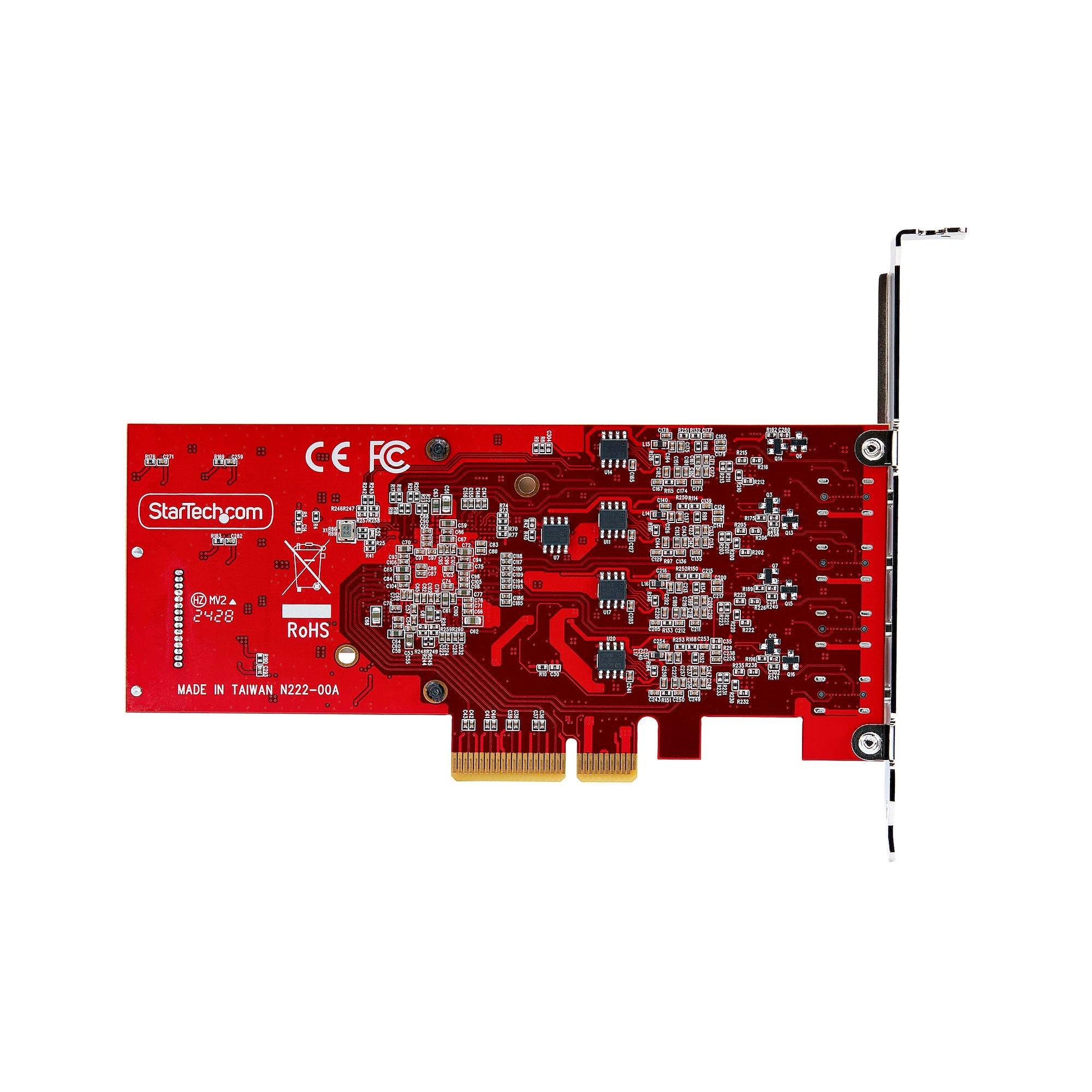 4-Port USB Type-C PCIe Card, USB 3.2 10Gbps, USB-C PCI Express Expansion Card, 4x Independent USB Controllers, Windows/Linux/macOS, TAA-Compliant 