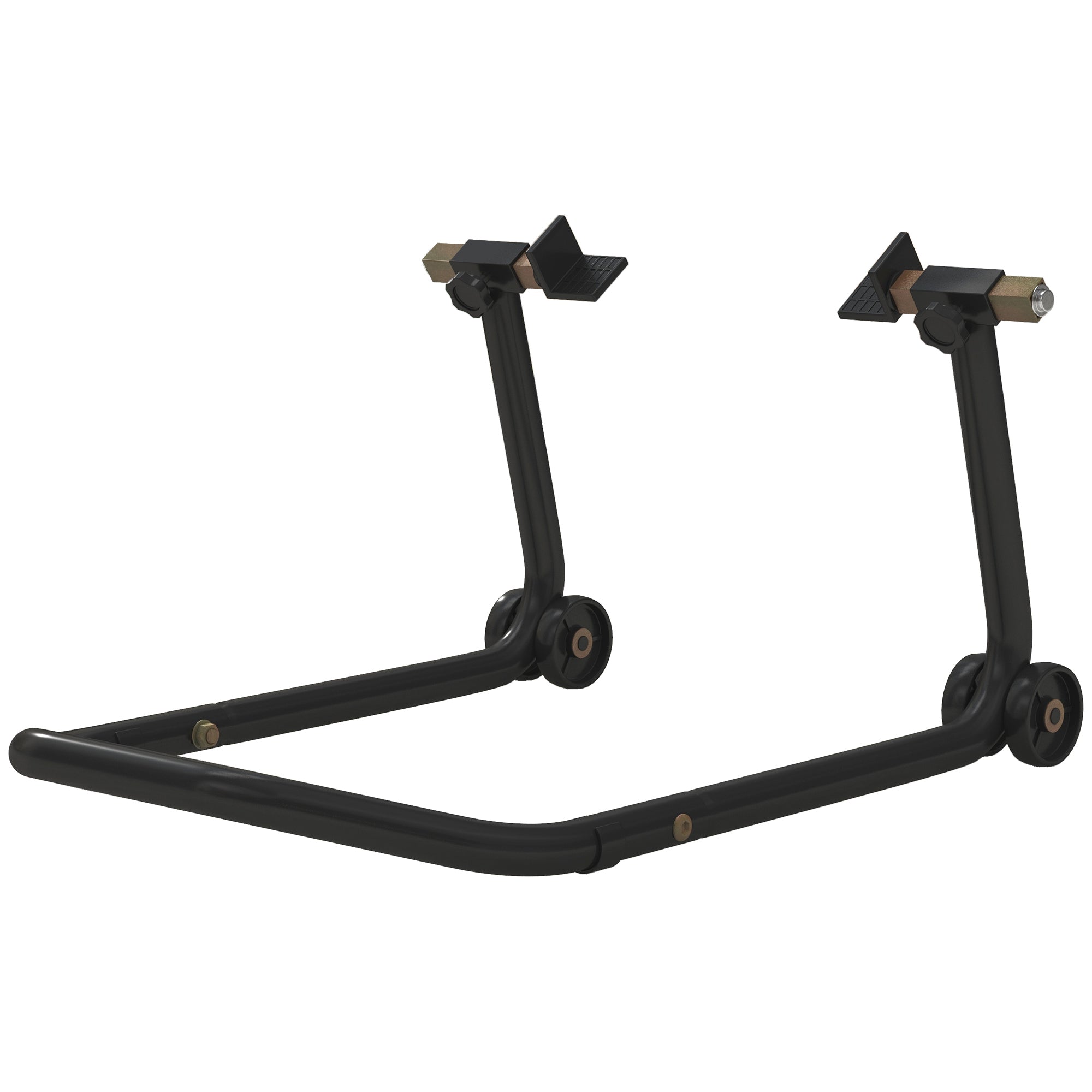 HOMCOM Convertible Motorcycle Stand, Front & Rear Motorcycle Lift with 3 Types of Adaptors, Universal Paddock Lift Stand, Black 