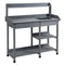 Outsunny Potting Bench Table Garden Work Bench Workstation with Drawer, Removable Sink, Storage Shelves and Hooks