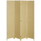HOMCOM Wave of Seclusion: 5 Ft Tall 4 Panel Folding Room Divider, Wave Fiber Brown Privacy Screen for Indoor Use