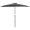 Outsunny 9.8ft Space Saver Parasol: Half Umbrella Semi Round Patio Canopy, Crank Handle Top Vent for Small Spaces, Sleek Black