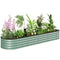 7.9 x 2 x 1ft Galvanized Raised Garden Bed Kit, Metal Planter Box with Safety Edging, Green