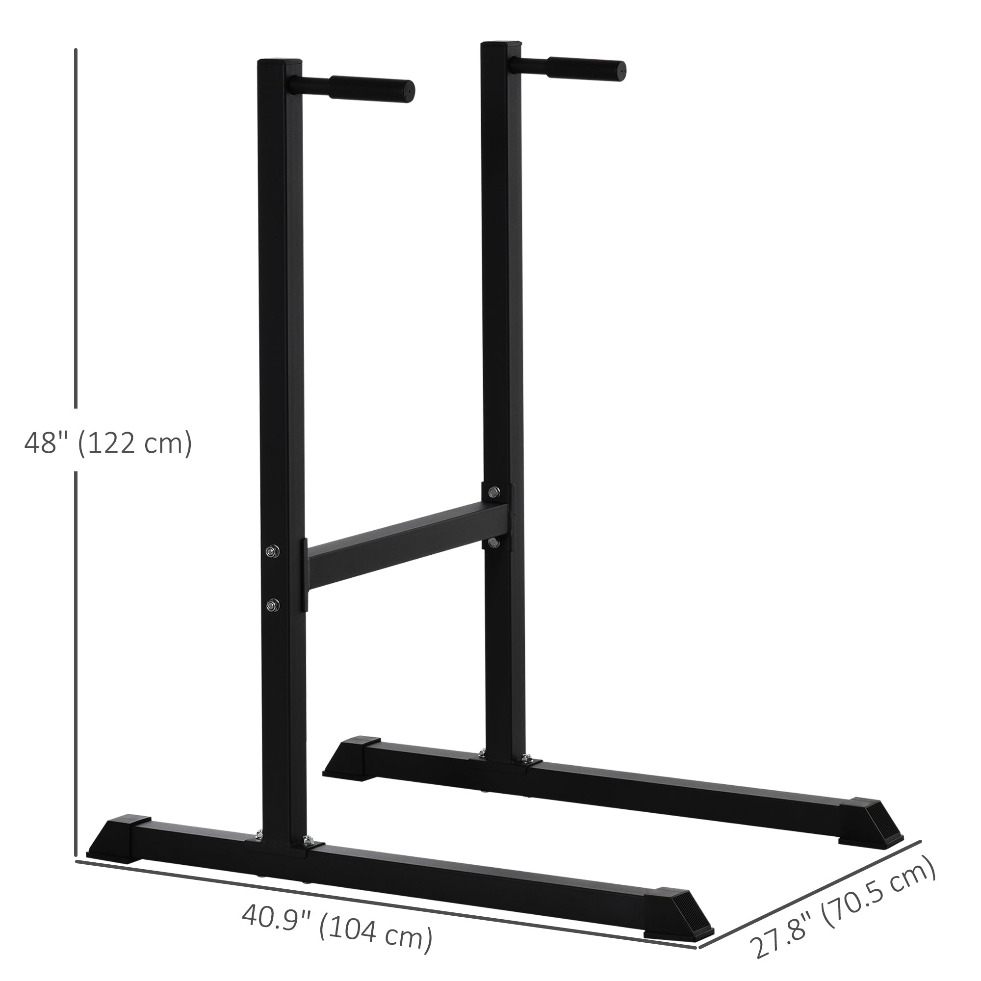 Soozier Dip Station with Padded Handles, Multifunctional Fitness Training Dip Bar for Indoor Home Gym Workout, Black 