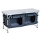 Outsunny Portable Folding Picnic Table Aluminum Adjustable Height with Storage Organizer for BBQ Camping Outdoor