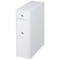 HOMCOM Compact Bathroom Storage Cabinet: White Space Saver, Toilet Paper Holder, Narrow Cabinet