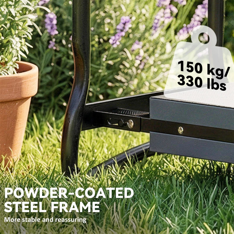 Garden Kneeler and Seat, 330lbs Heavy Duty Gardening Stool with Thick Soft Kneeling Pad