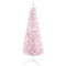 HOMCOM 5ft Flocked Christmas Tree, Pencil Artificial Christmas Tree with Realistic Branches, Pink