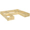 Outsunny DIY 5-box Garden Planter with Open Bottom for Outdoor Plants, Vegetables, Flowers, Herbs, Natural Wood