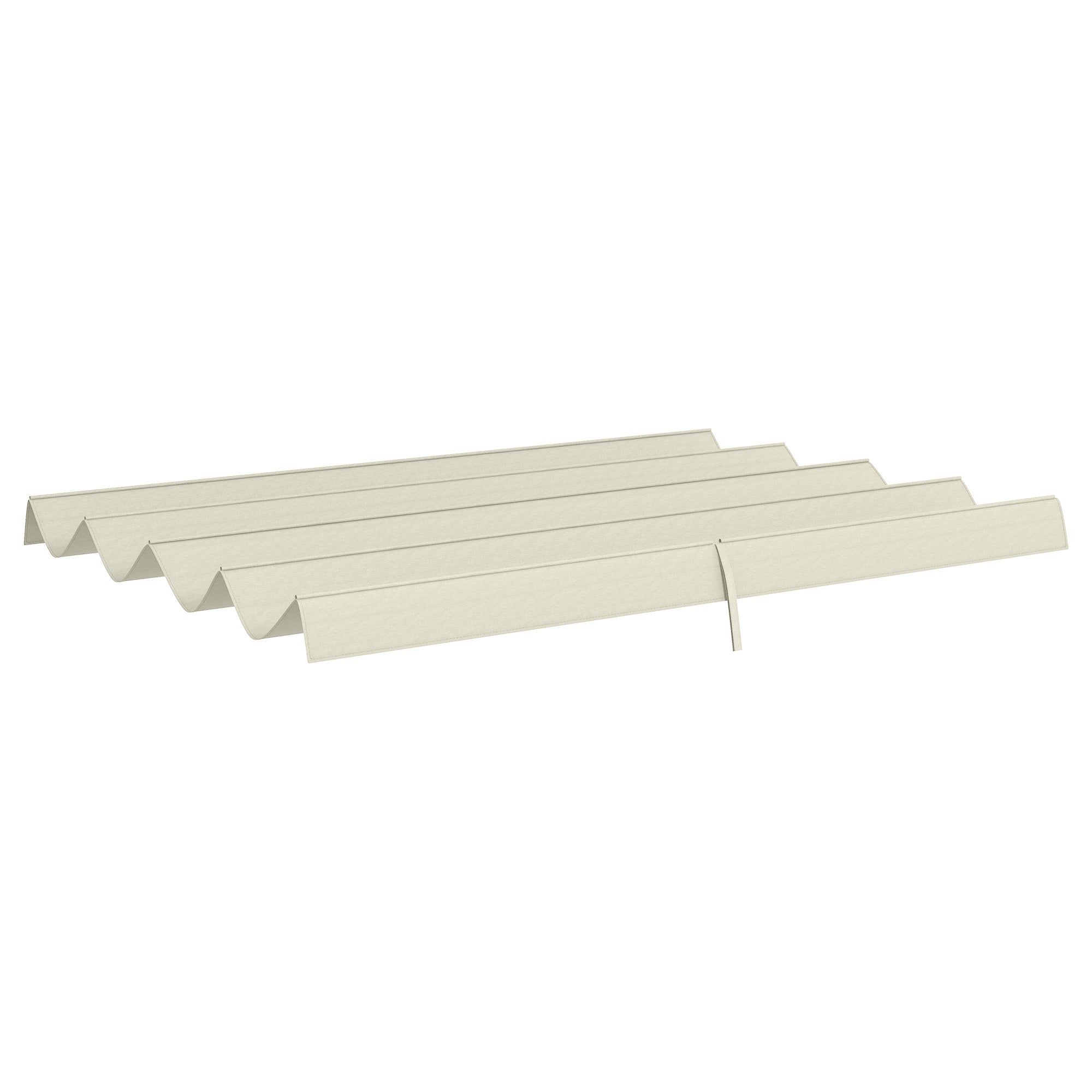 Outsunny Pergola Canopy, Retractable Sun Shade Cover for 9.8' x 7.1' Pergola, UV30+ Protected, Cream White 