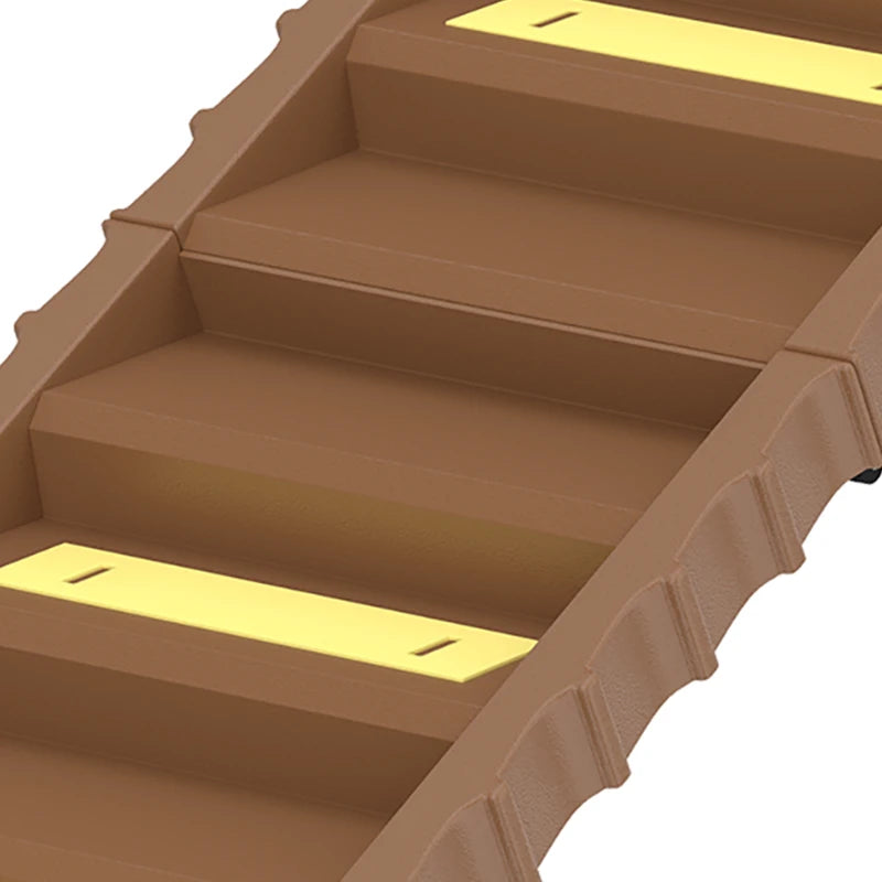 Foldable Dog Car Ramp with Anti-Slip Steps for Cars, SUVs & High Beds – 55 lb Capacity