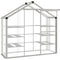 Outsunny Walk-in Greenhouse 6.3x2.3ft with 3-Tier Shelves Polycarbonate Panels Aluminum Frame for Outdoor Gardening