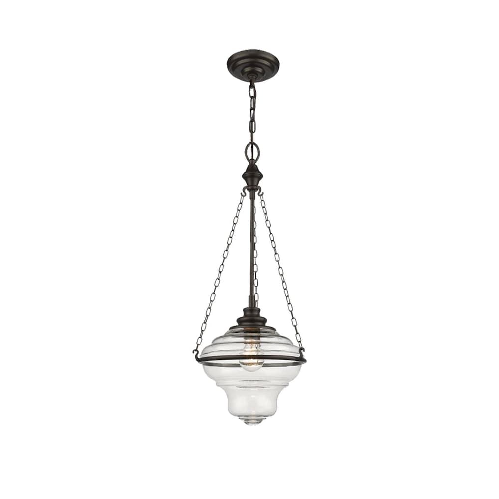 De Burgh - 1 Light Pendant In Dark Brown 
