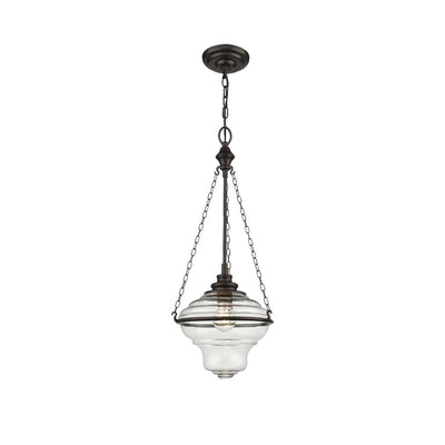 De Burgh - 1 Light Pendant In Dark Brown 
