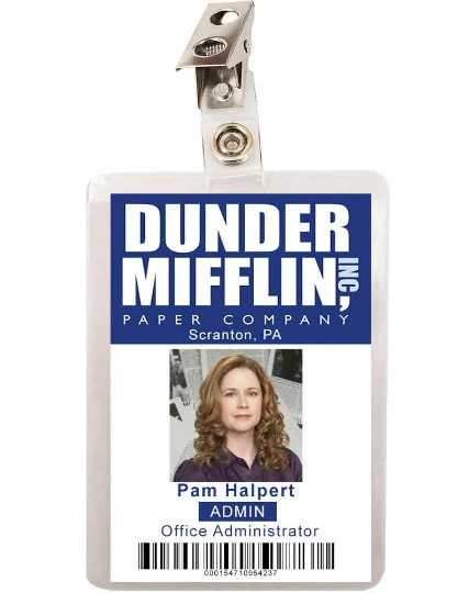 The Office Pam Halpert Dunder Mifflin ID Badge 