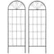Outsunny Metal Garden Trellis Pack of 2 for Climbing Plants, Arched Grid Trellis Panels, 20