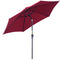Outsunny Market Patio Sun Umbrella Outdoor Parasol Sunshade Tilt Mechanism Air Vent w/ Crank