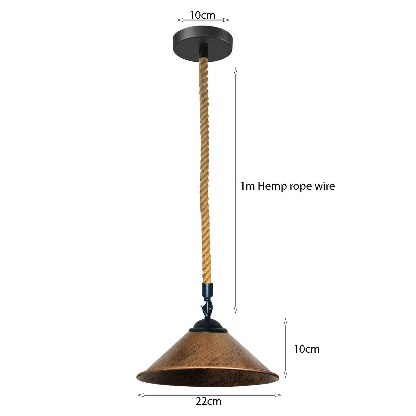 Cone Shade Hanging Rope Lamps ~1114