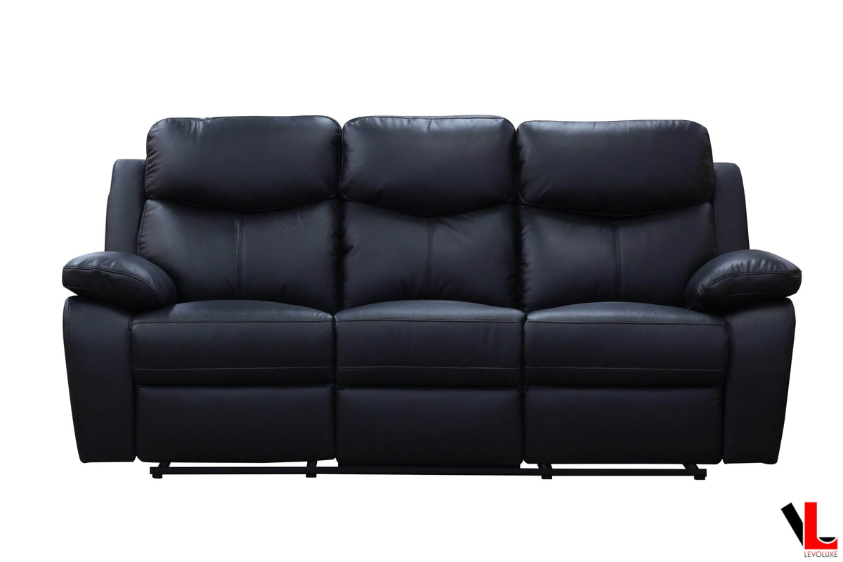 Aveon 2 Piece Pillow Top Arm Reclining Sofa and Loveseat Set in Leather Match - Available in 2 Colours